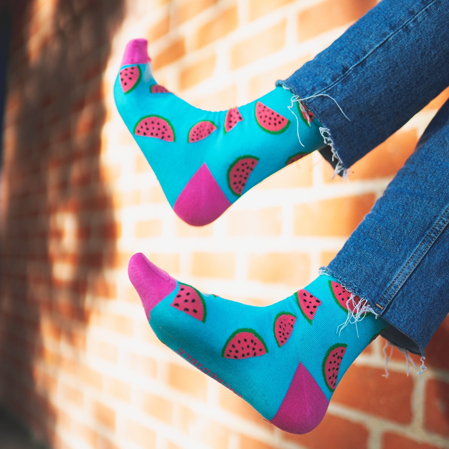Watermelon Socks! Fruity. One in a series of five pairs of socks each representing your favorite fruits. Buy individually or as part of your 5-A DAY! Buy 4 in the collection and get your 5th fruity pair for FREE! Yum - melons! The 5-A-DAY collection consists of Banana-rama, Strawberry Surprise, Cherry On Top, Perfect Pineapples and Melon Deliciousness. Soft. Strong. Comfortable. Sustainable. Available in US Men’s 4-8 and 8-12
