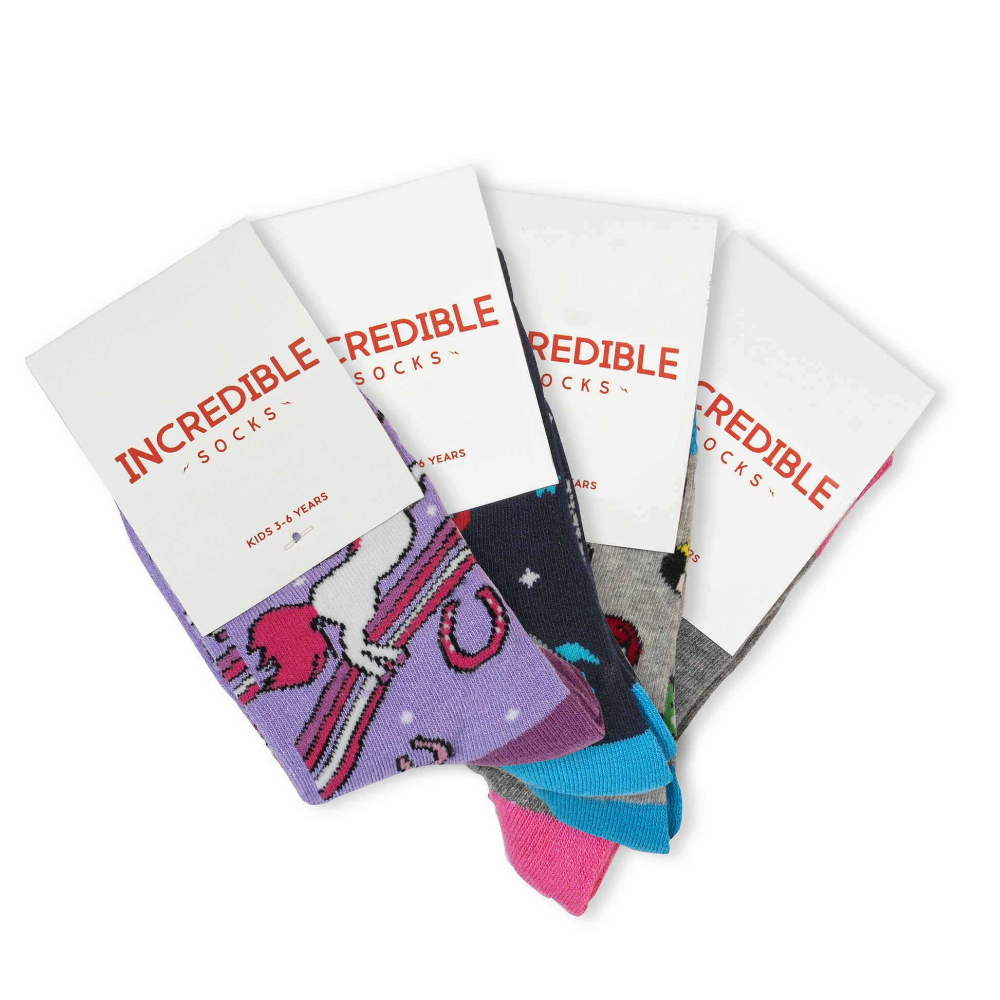 bamboo kids socks with space ships, rockets, unicorns, ice cream, superheroes.