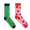 banana and strawberry bamboo socks