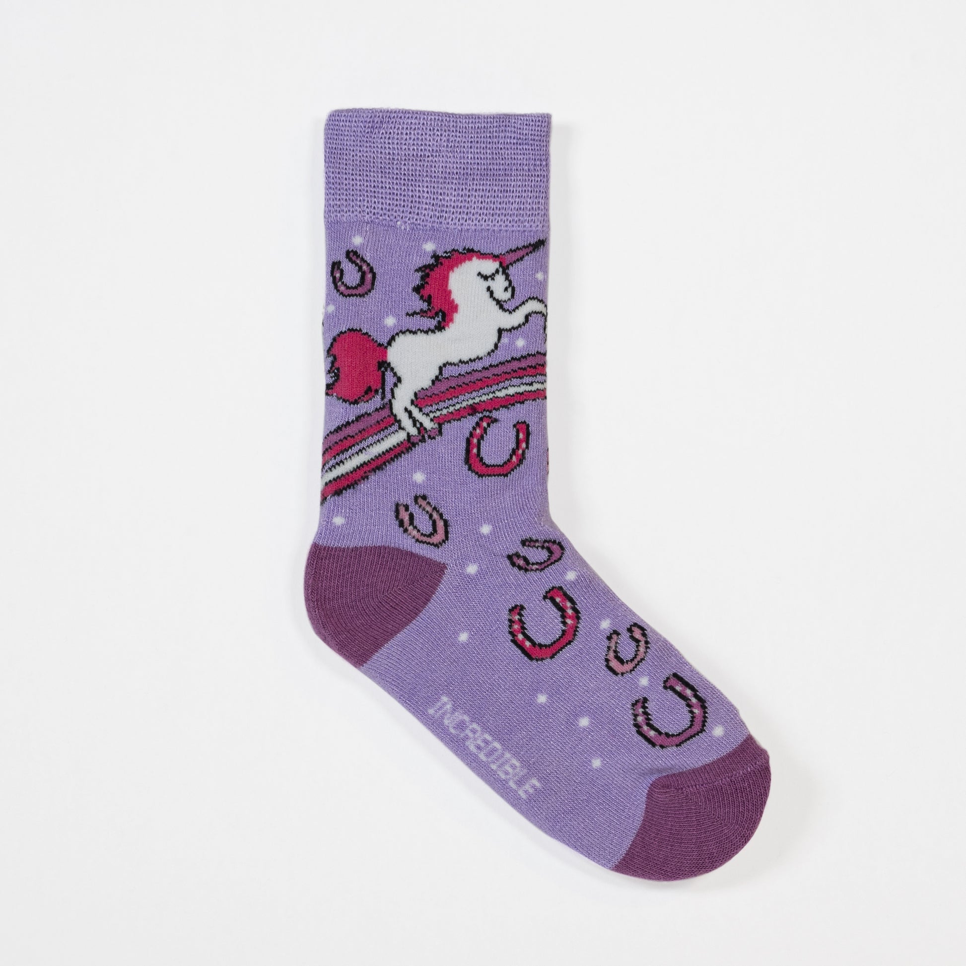 Kids socks with colorful unicorns. Made from sustainable bamboo.