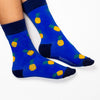 Pineapple Socks! Fruity. One in a series of five pairs of socks each representing your favorite fruits. Buy individually or as part of your 5-A DAY! Buy 4 in the collection and get your 5th fruity pair for FREE!  The 5-A-DAY collection consists of Banana-rama, Strawberry Surprise, Cherry On Top, Perfect Pineapples and Melon Deliciousness. Soft. Strong. Sustainable. Comfortable.  Available in US Men’s 4-8 and 8-12